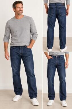 Claiborne Men's Straight Leg Jeans Dark Wash Stretch Denim 40x30